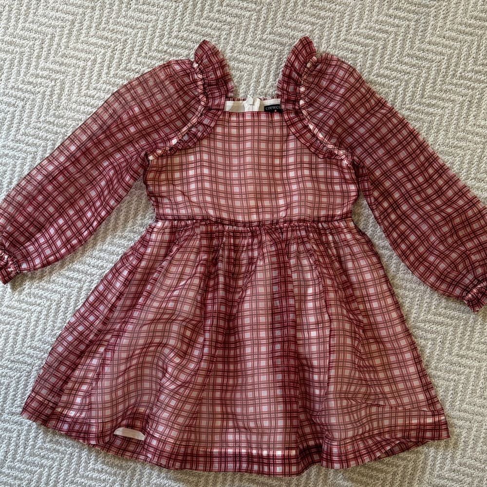 Crewcuts Red Plaid Kids Dress